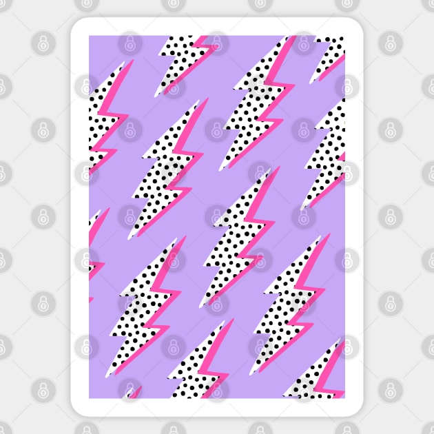 Purple Lightning Bolt print Sticker by ChimaineMary